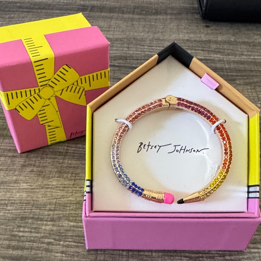 Betsey Johnson Colorful Crystal Pencil Bracelet